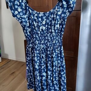Floral Blue Juniors Dress